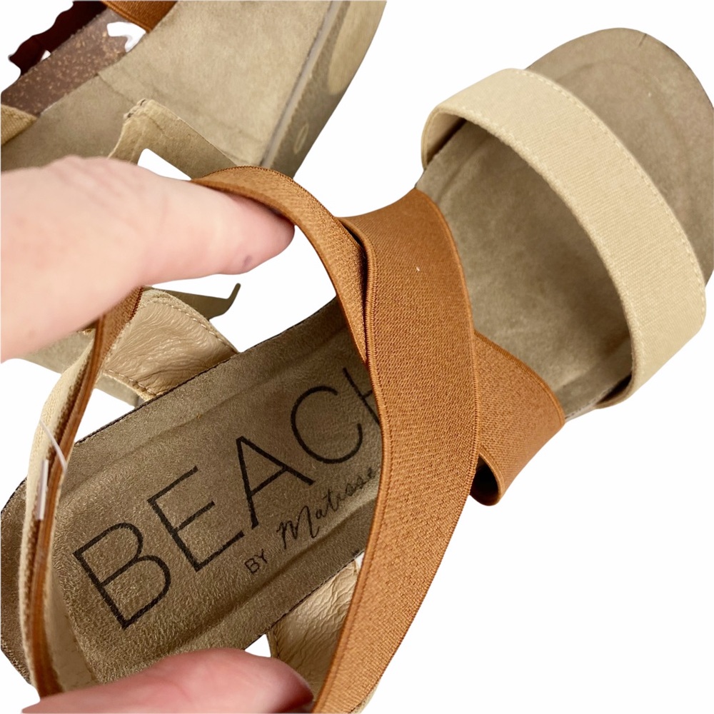 NWT Beach by Matisse Liz Platform Wedge Sandals 8 - Picture 7 of 8